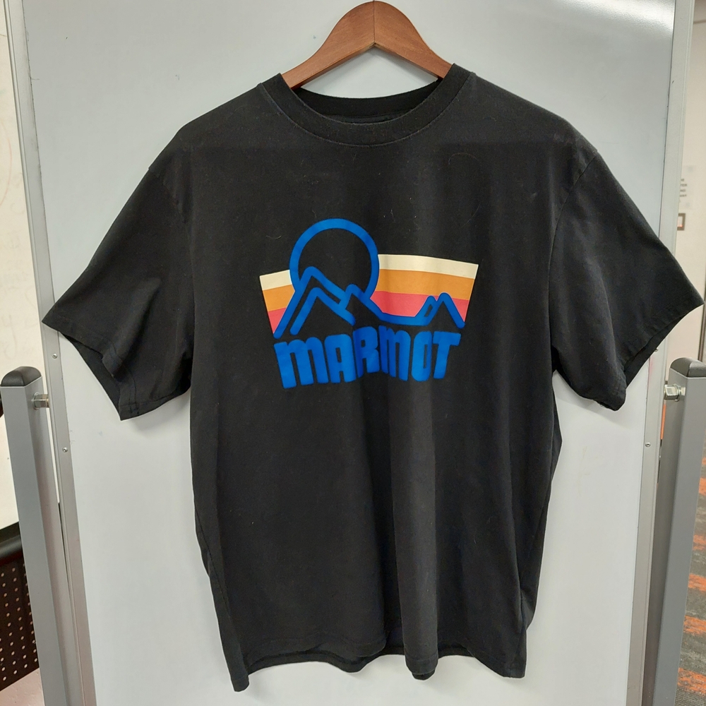 Men’s Marmot Black Graphic T-Shirt – Size XL